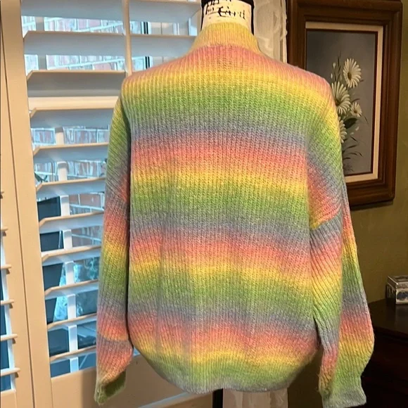 Divided Pastel Rainbow Cardigan - Picture 2 of 4